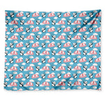 Cute Panda And Parachute Pattern Print Tapestry