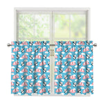 Cute Panda And Parachute Pattern Print Tier Curtains