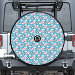 Cute Panda And Parachute Pattern Print Tire Cover With Camera Hole
