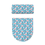 Cute Panda And Parachute Pattern Print Toilet Lid And Tank Cover Set
