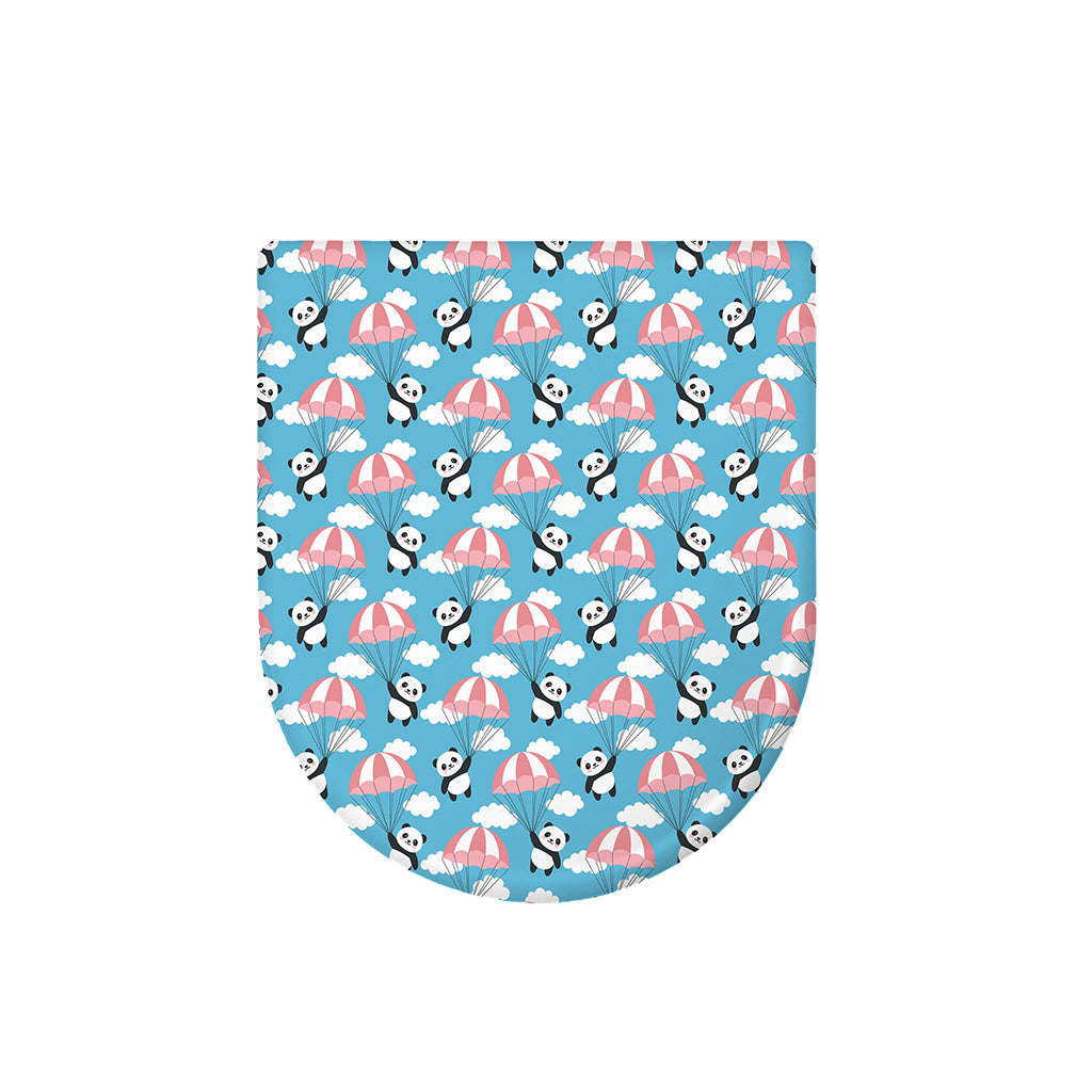 Cute Panda And Parachute Pattern Print Toilet Lid Cover