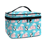 Cute Panda And Parachute Pattern Print Travel Makeup Bag