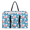 Cute Panda And Parachute Pattern Print Utility Tote Bag
