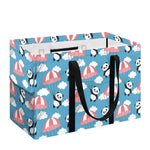 Cute Panda And Parachute Pattern Print Utility Tote Bag