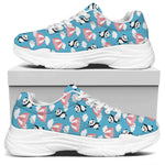 Cute Panda And Parachute Pattern Print White Chunky Shoes