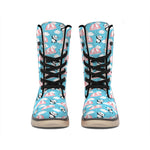 Cute Panda And Parachute Pattern Print Winter Boots