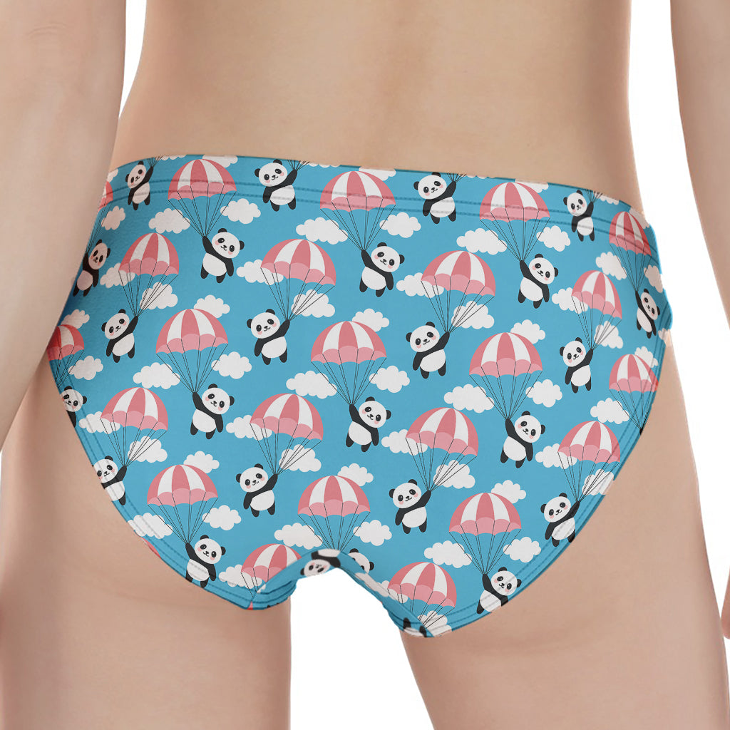 Cute Panda And Parachute Pattern Print Women's Panties