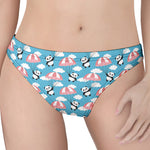 Cute Panda And Parachute Pattern Print Women's Thong