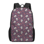 Cute Panda Cupid Valentine Pattern Print 17 Inch Backpack