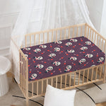 Cute Panda Cupid Valentine Pattern Print Baby Crib Sheet