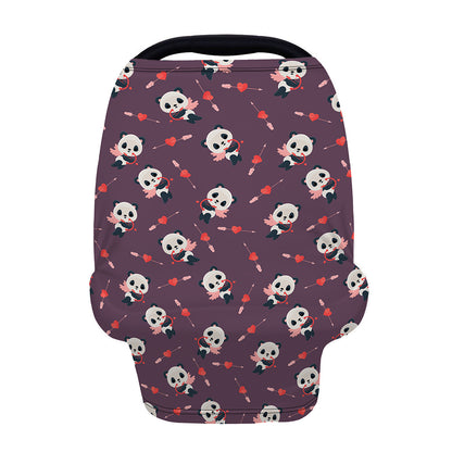 Cute Panda Cupid Valentine Pattern Print Baby Seat Cover