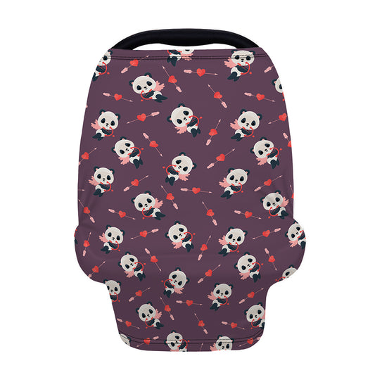 Cute Panda Cupid Valentine Pattern Print Baby Seat Cover