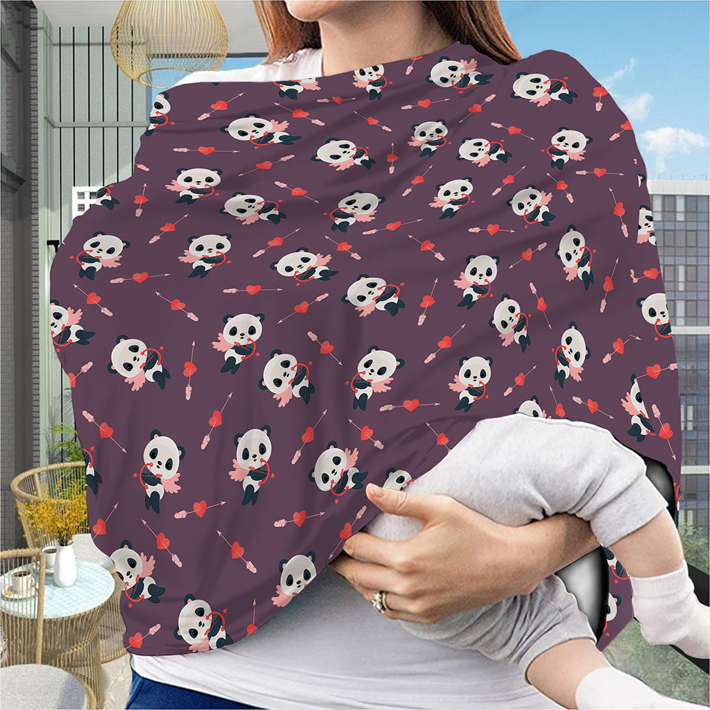 Cute Panda Cupid Valentine Pattern Print Baby Seat Cover