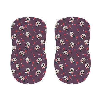Cute Panda Cupid Valentine Pattern Print Bar Stool Covers
