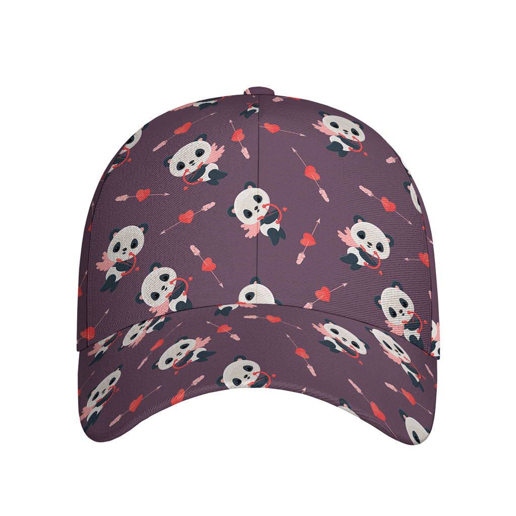 Cute Panda Cupid Valentine Pattern Print Baseball Cap