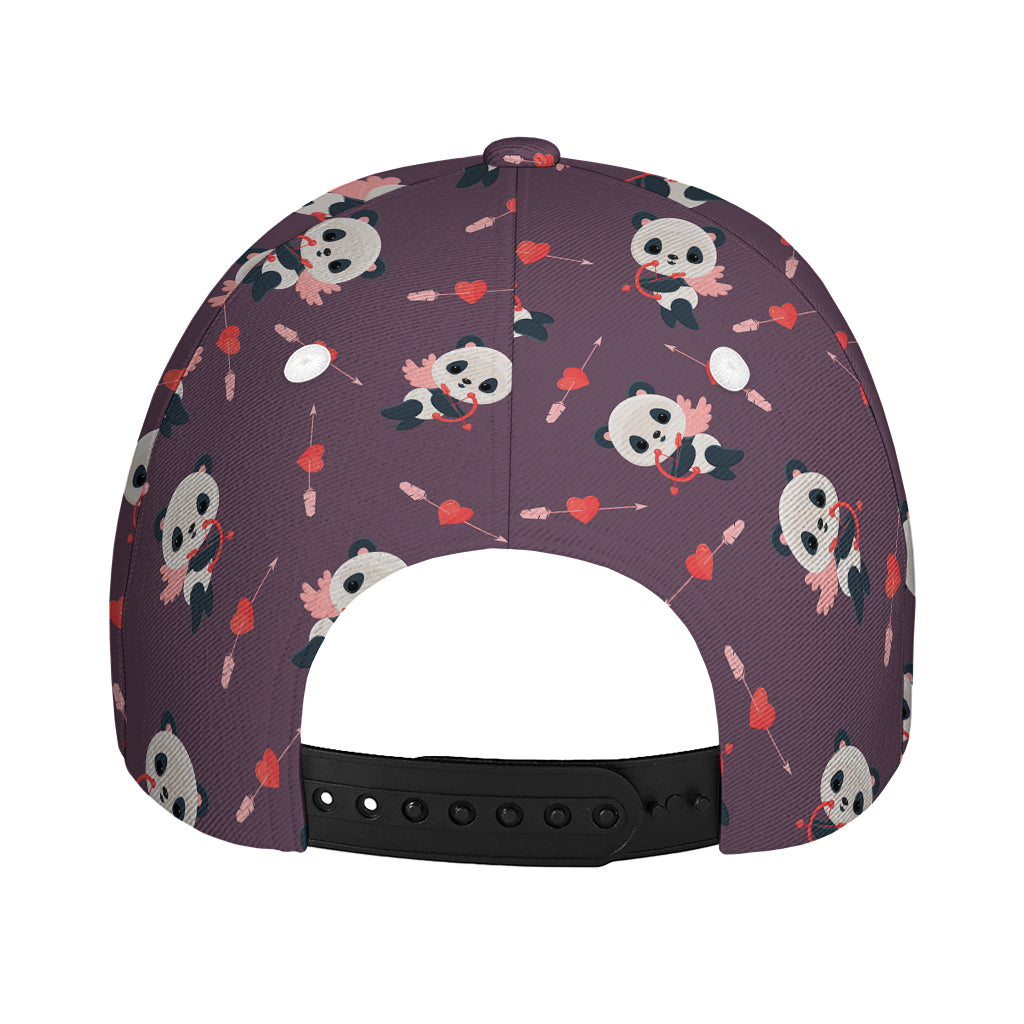 Cute Panda Cupid Valentine Pattern Print Baseball Cap