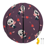 Cute Panda Cupid Valentine Pattern Print Basketball
