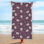 Cute Panda Cupid Valentine Pattern Print Beach Towel