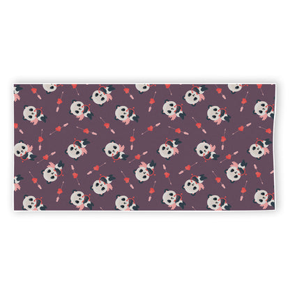 Cute Panda Cupid Valentine Pattern Print Beach Towel
