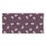 Cute Panda Cupid Valentine Pattern Print Beach Towel
