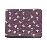 Cute Panda Cupid Valentine Pattern Print Bifold Wallet