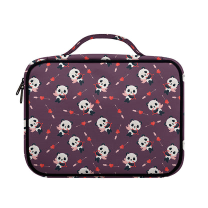 Cute Panda Cupid Valentine Pattern Print Briefcase Bible Bag
