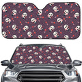 Cute Panda Cupid Valentine Pattern Print Car Windshield Sun Shade
