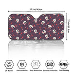 Cute Panda Cupid Valentine Pattern Print Car Windshield Sun Shade