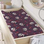 Cute Panda Cupid Valentine Pattern Print Changing Pad Cover