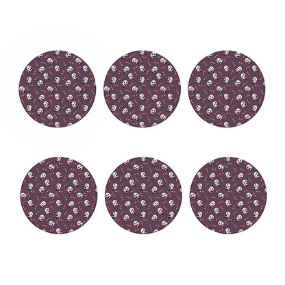 Cute Panda Cupid Valentine Pattern Print Coaster Set