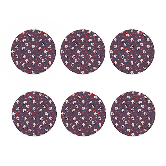 Cute Panda Cupid Valentine Pattern Print Coaster Set