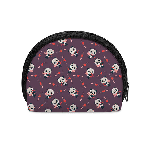 Cute Panda Cupid Valentine Pattern Print Coin Purse