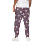 Cute Panda Cupid Valentine Pattern Print Cotton Pants