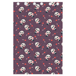 Cute Panda Cupid Valentine Pattern Print Curtain