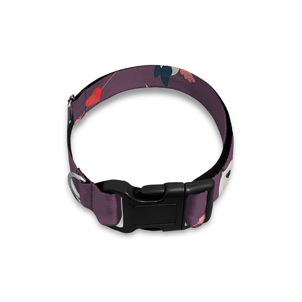 Cute Panda Cupid Valentine Pattern Print Dog Collar