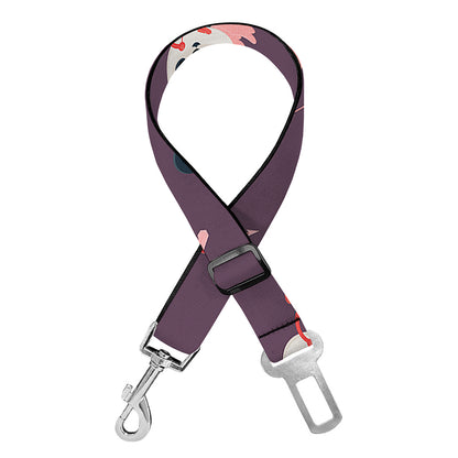 Cute Panda Cupid Valentine Pattern Print Dog Seat Belt