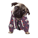 Cute Panda Cupid Valentine Pattern Print Dog Zip Up Hoodie