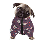 Cute Panda Cupid Valentine Pattern Print Dog Zip Up Jacket