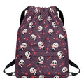Cute Panda Cupid Valentine Pattern Print Drawstring Backpack
