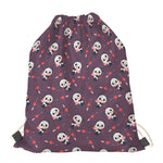 Cute Panda Cupid Valentine Pattern Print Drawstring Bag