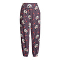 Cute Panda Cupid Valentine Pattern Print Fleece Lined Knit Pants