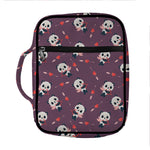Cute Panda Cupid Valentine Pattern Print Front Pocket Bible Bag
