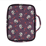 Cute Panda Cupid Valentine Pattern Print Front Pocket Bible Bag