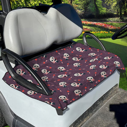 Cute Panda Cupid Valentine Pattern Print Golf Cart Seat Cover