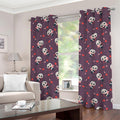 Cute Panda Cupid Valentine Pattern Print Grommet Curtains