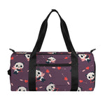 Cute Panda Cupid Valentine Pattern Print Gym Bag