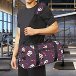 Cute Panda Cupid Valentine Pattern Print Gym Bag