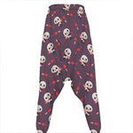 Cute Panda Cupid Valentine Pattern Print Hammer Pants