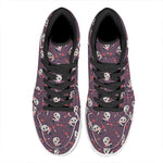 Cute Panda Cupid Valentine Pattern Print High Top Leather Sneakers