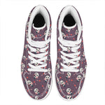 Cute Panda Cupid Valentine Pattern Print High Top Leather Sneakers